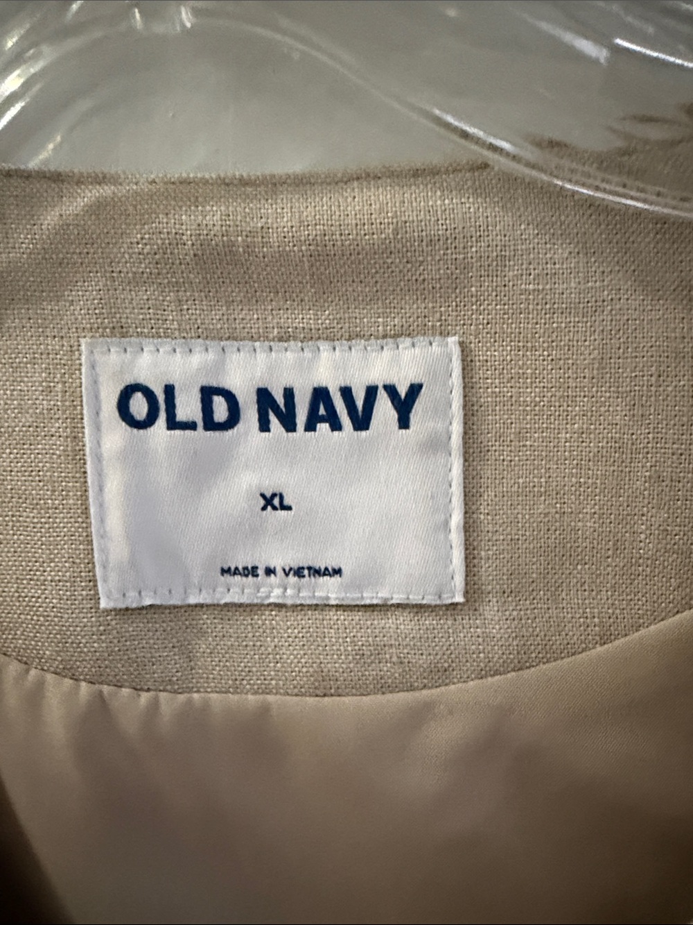 Old Navy Women's Light Beige Button-Front Vest - Picture 2 of 3